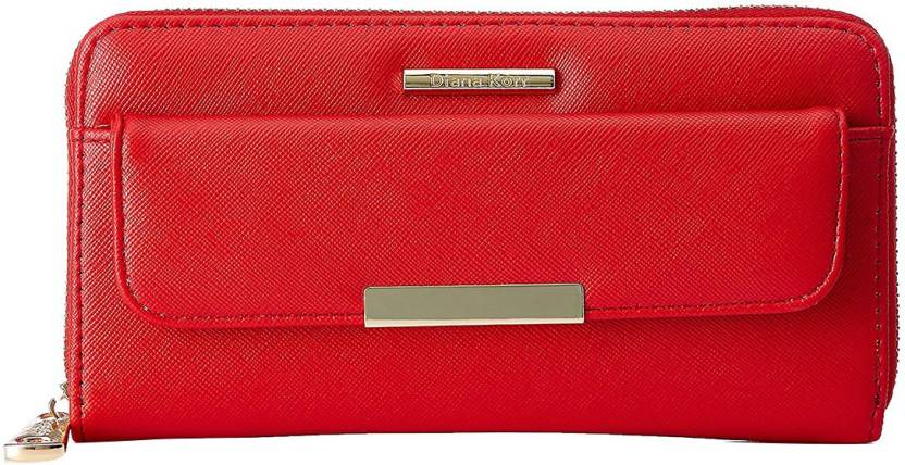 Diana Korr Women Red Artificial Leather Wallet 