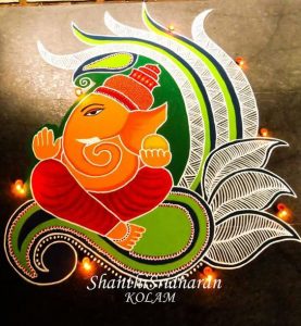 45 Latest Ganesh chaturthi/Vinayagar chaturthi Rangoli designs ...