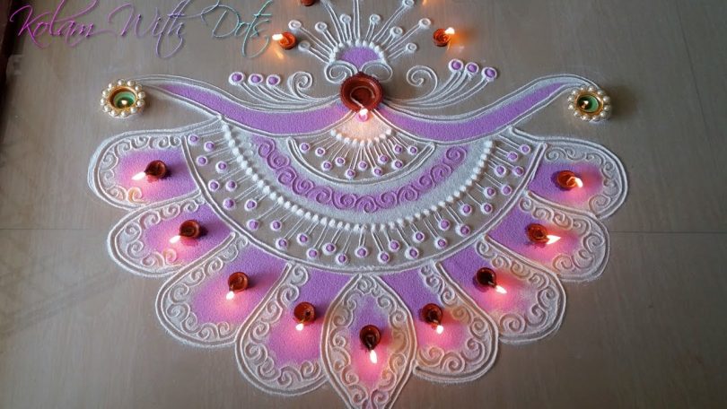 20 Amazing Karthigai Deepam Rangoli to try - Wedandbeyond