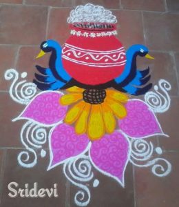 20 Beautiful Pongal Pot Rangoli for your inspiration - Wedandbeyond