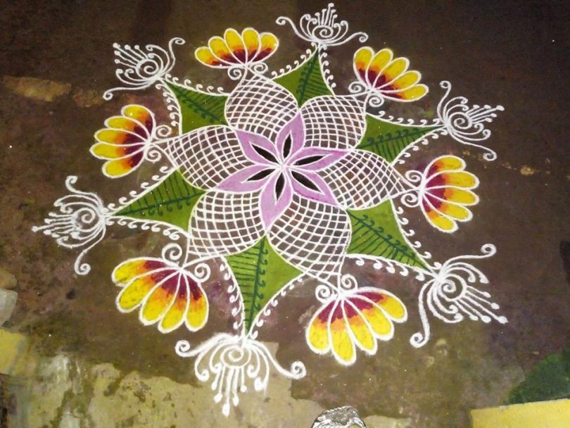 50 Easy and simple Margazhi Rangoli to try this year-2019 - Wedandbeyond