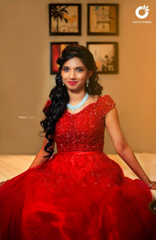 Red Glittering Gown 