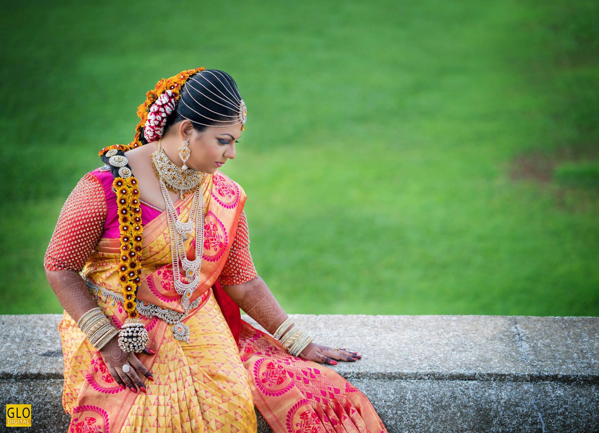Seemantham krishnar jadai | Bridal hairstyle indian wedding, Flower  fashion, Easy rangoli designs