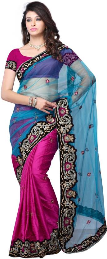Embroidered Fashion Net, Jacquard Sari