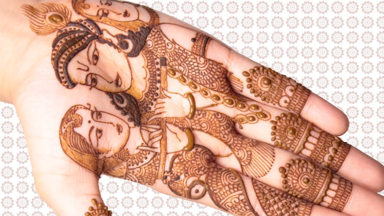 Krishna with Gopis Mehndi Design For Hands | Step by Step Tutorial